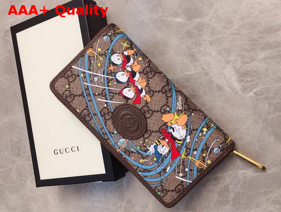 Gucci Disney x Gucci Donald Duck Zip Around Wallet 647940 Replica