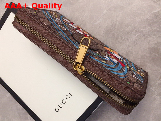 Gucci Disney x Gucci Donald Duck Zip Around Wallet 647940 Replica