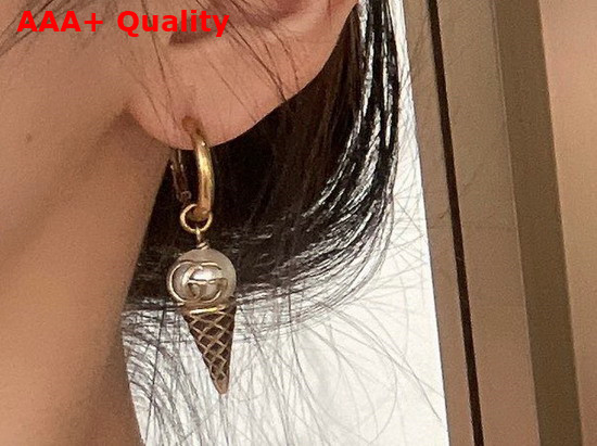 Gucci Double G Ice Cream Drop Hoop Earring 661957 Replica