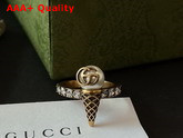 Gucci Double G Ice Cream Ring with Crystals 661956 Replica