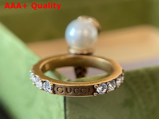 Gucci Double G Ice Cream Ring with Crystals 661956 Replica