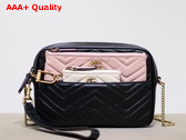 Gucci Double G Multi Use Mini Bag Black Pink and White Chevron Matelasse Leather 699758 Replica