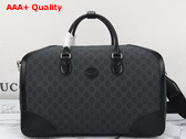 Gucci Duffle Bag with Interlocking G Black GG Supreme Canvas 696014 Replica