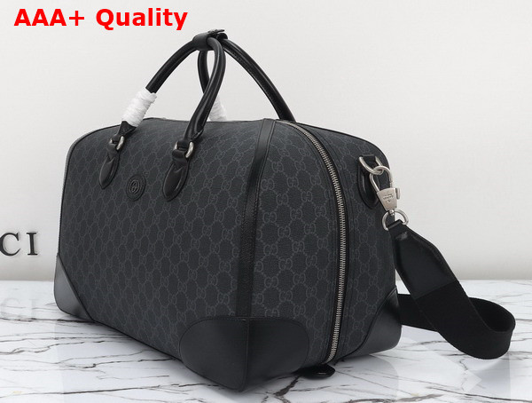 Gucci Duffle Bag with Interlocking G Black GG Supreme Canvas 696014 Replica