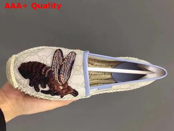 Gucci Embroidered Canvas Espadrille Beige Replica