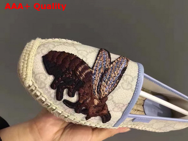 Gucci Embroidered Canvas Espadrille Beige Replica