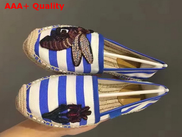 Gucci Embroidered Canvas Espadrille Blue Replica