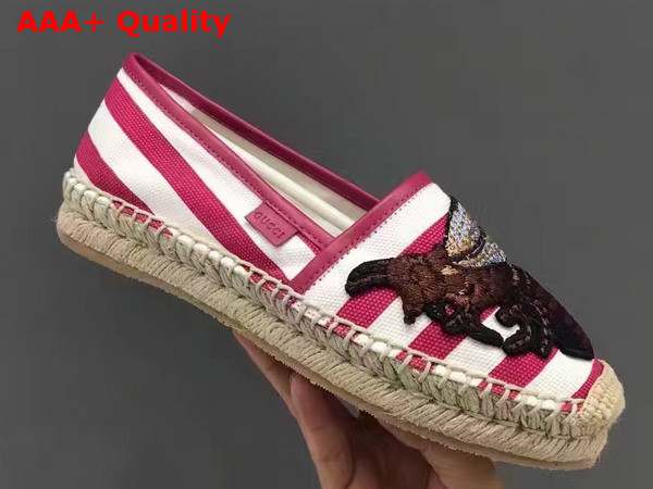 Gucci Embroidered Canvas Espadrille Red Replica