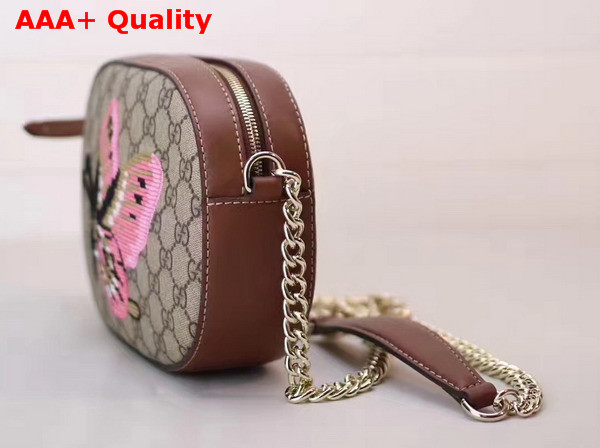 Gucci Embroidered GG Supreme Mini Chain Bag Replica