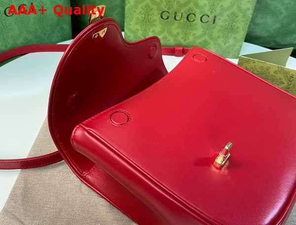 Gucci Equestrian Inspired Shoulder Bag in Blue and Red Leather 740988 Replica