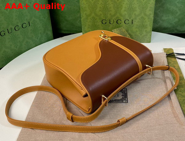 Gucci Equestrian Inspired Shoulder Bag in Cuir and Brown Leather 740988 Replica