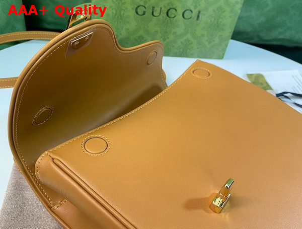 Gucci Equestrian Inspired Shoulder Bag in Cuir and Brown Leather 740988 Replica