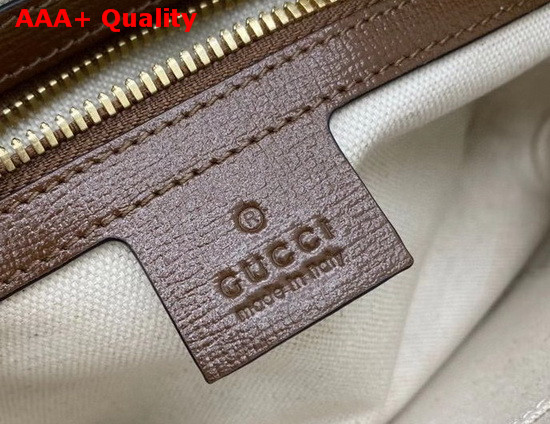 Gucci Fake Not Print Belt Bag Beige and Ebony GG Supreme Canvas 602695 Replica