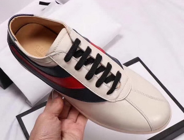 Gucci Falacer Sneaker with Web White Leather