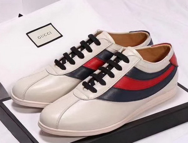 Gucci Falacer Sneaker with Web White Leather