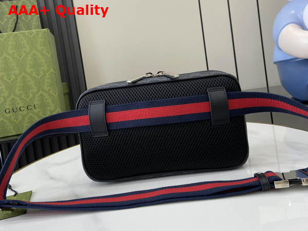 Gucci GG Belt Bag with Zip Pocket Black GG Supreme Canvas 792094 Replica