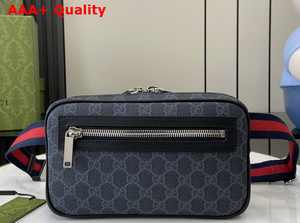 Gucci GG Belt Bag with Zip Pocket Black GG Supreme Canvas 792094 Replica