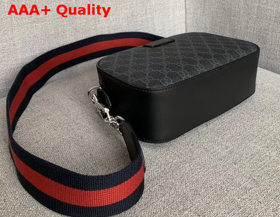 Gucci GG Black Shoulder Bag Black and Grey GG Supreme Canvas 574886 Replica