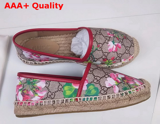 Gucci GG Blooms Espadrille Beige Ebony Blooms Print GG Supreme Canvas Replica