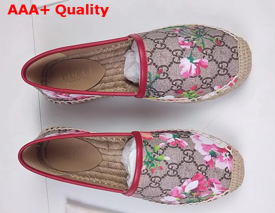 Gucci GG Blooms Espadrille Beige Ebony Blooms Print GG Supreme Canvas Replica