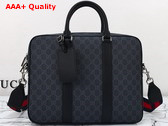 Gucci GG Briefcase with Shoulder Strap Black GG Supreme Canvas 792077 Replica