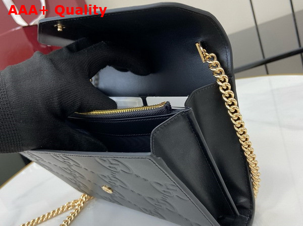 Gucci GG Chain Wallet in Black GG Leather 781555 Replica