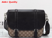 Gucci GG Crossbody Bag in Beige and Ebony Original GG Canvas with Brown Leather Trim 794872 Replica