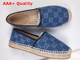 Gucci GG Denim Espadrille in Denim Blue Replica