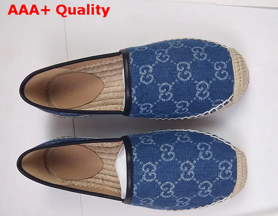 Gucci GG Denim Espadrille in Denim Blue Replica