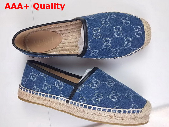 Gucci GG Denim Espadrille in Denim Blue Replica