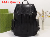 Gucci GG Embossed Backpack Black GG Embossed Leather 625770 Replica