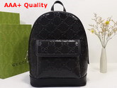 Gucci GG Embossed Backpack Black GG Embossed Leather 658579 Replica