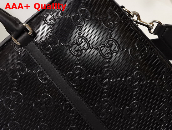 Gucci GG Embossed Briefcase Black GG Embossed Leather 658573 Replica