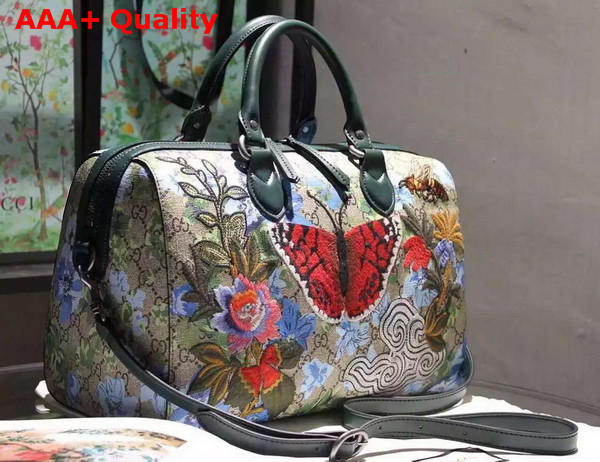 Gucci GG Floral Print Top Handle Bag Replica