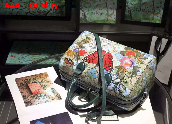 Gucci GG Floral Print Top Handle Bag Replica