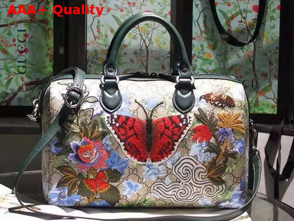 Gucci GG Floral Print Top Handle Bag Replica