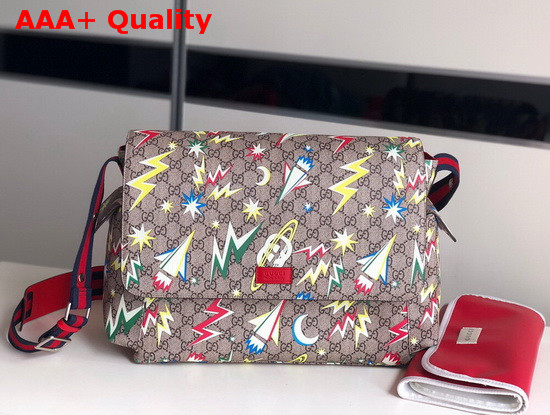 Gucci GG Gucci Crickets Print Baby Changing Bag GG Supreme Canvas 211131 Replica