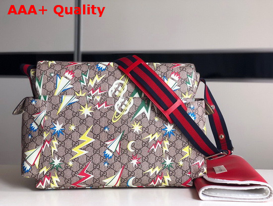 Gucci GG Gucci Crickets Print Baby Changing Bag GG Supreme Canvas 211131 Replica