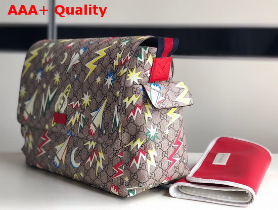 Gucci GG Gucci Crickets Print Baby Changing Bag GG Supreme Canvas 211131 Replica