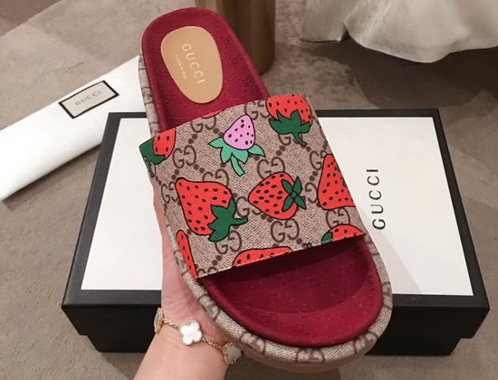 Gucci GG Gucci Strawberry Slide Sandal 408508