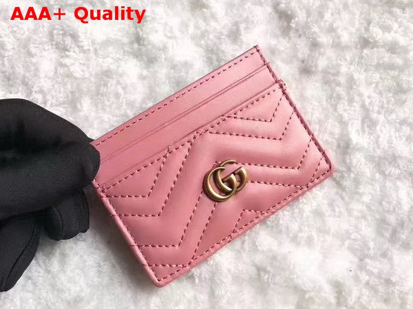 Gucci GG Marmont Card Case Matelasse Chevron Leather Replica