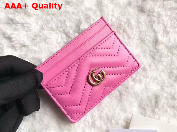 Gucci GG Marmont Card Case Matelasse Chevron Leather Replica