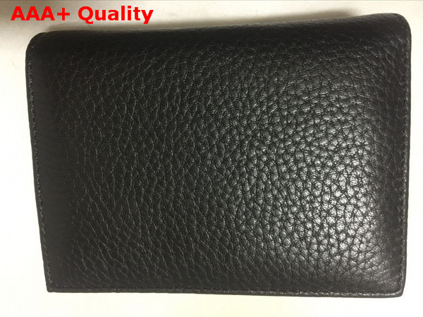 Gucci GG Marmont Card Case in Black Grain Leather Replica