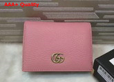 Gucci GG Marmont Card Case in Pink Grain Leather Replica