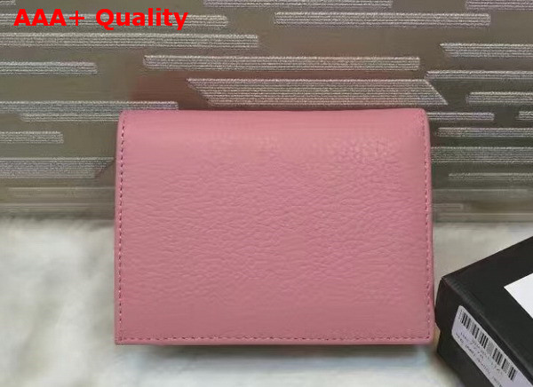 Gucci GG Marmont Card Case in Pink Grain Leather Replica