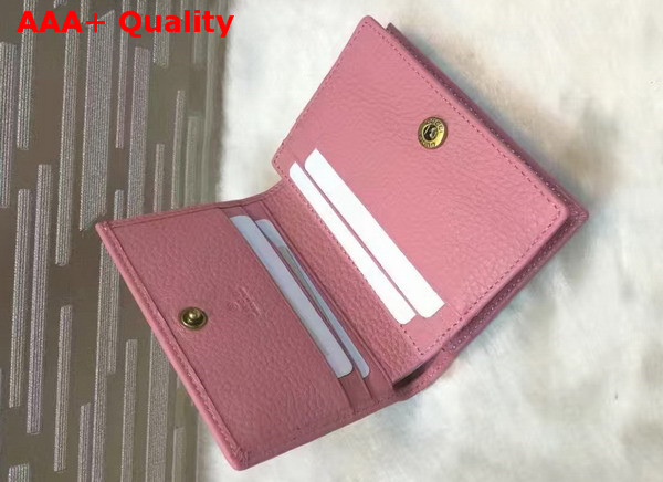 Gucci GG Marmont Card Case in Pink Grain Leather Replica