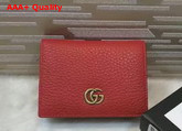 Gucci GG Marmont Card Case in Red Grain Leather Replica