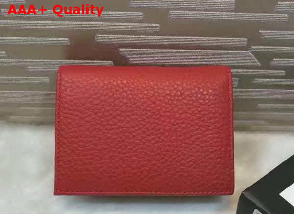 Gucci GG Marmont Card Case in Red Grain Leather Replica