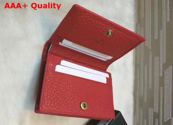 Gucci GG Marmont Card Case in Red Grain Leather Replica