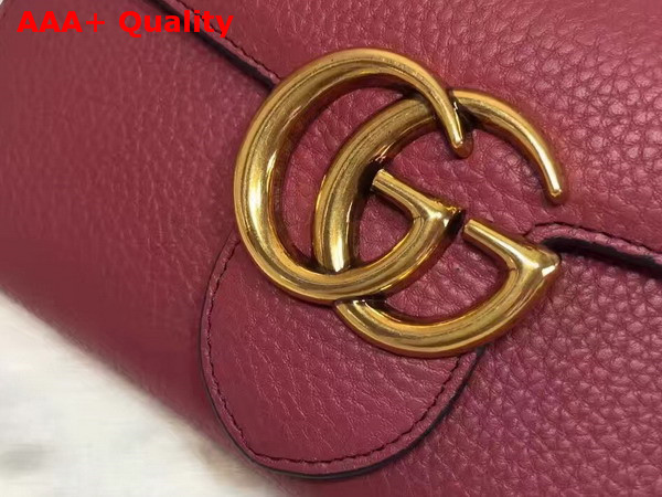 Gucci GG Marmont Continental Wallet in Antiqued Rose Leather Replica